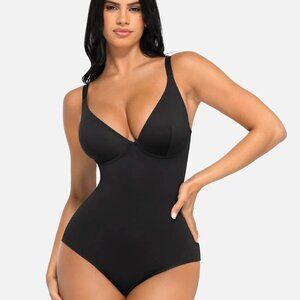 Feelingirl V Neck Tummy Control Brief Bodysuit  NWT  XS/S